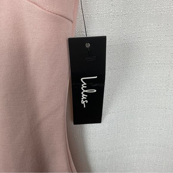 Lulus Baby Pink Oh My Off The Shoulder Body Con Mini Dress Sz.M NWT - Picture 10 of 16